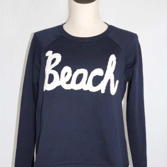 Workshop Republic NWT Women's XS Blue Beach Sweatshirt Pullover Coastal comfort - Picture 2 of 8